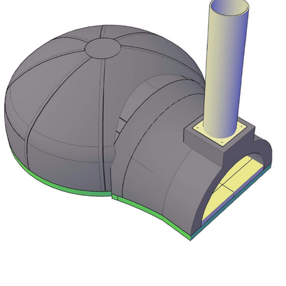 Californo Large Commercial DIY Pizza Oven Dome Kit