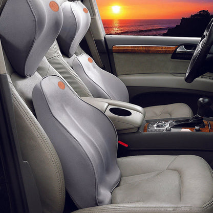 Car Seat Lumbar Back Support Pillow Cushion & Headrest