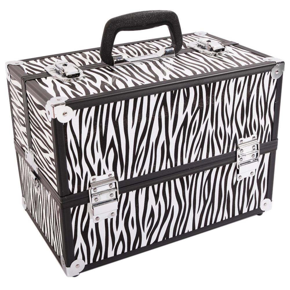 Large Compact Traveling Makeup Organizer Suitcase Box