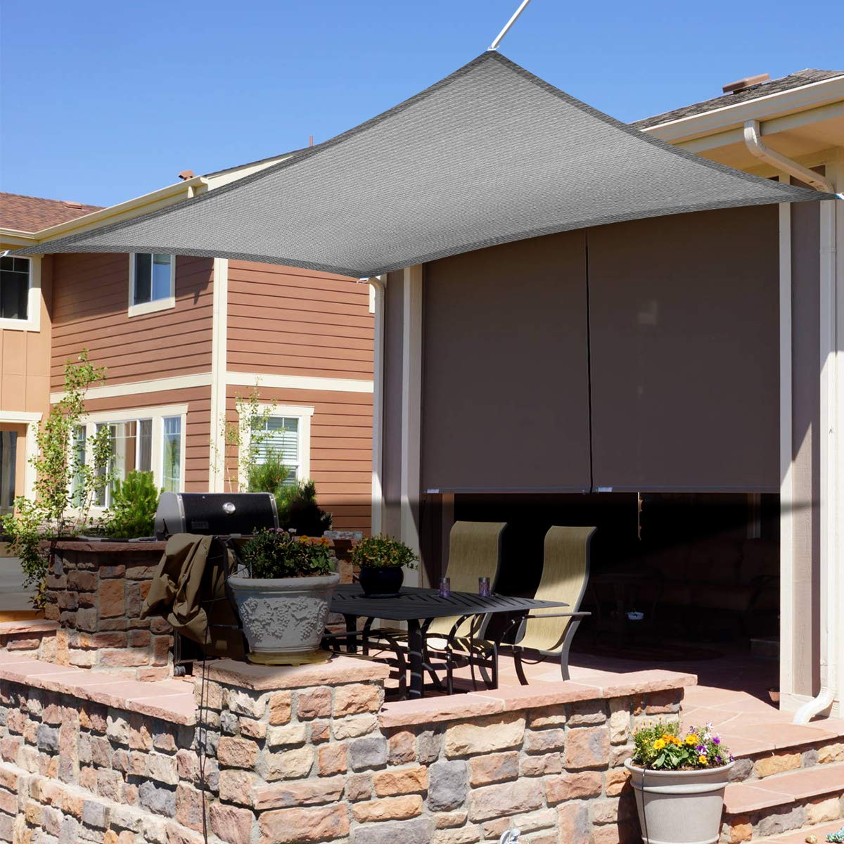 Large Outdoor Patio Rectangle Deck Sun Shade Sail 10' x 13'