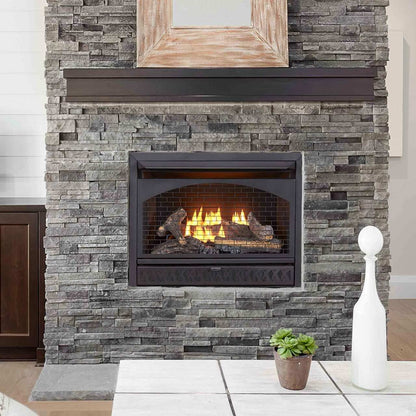 Modern Free Standing Ventless Gas Fireplace Insert 26,000 BTU