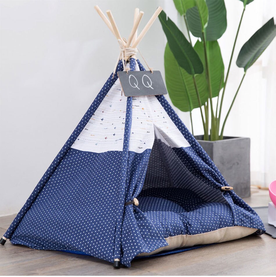 Large Spacious Pop Up Custom Pet Dog Teepee Bed Tent