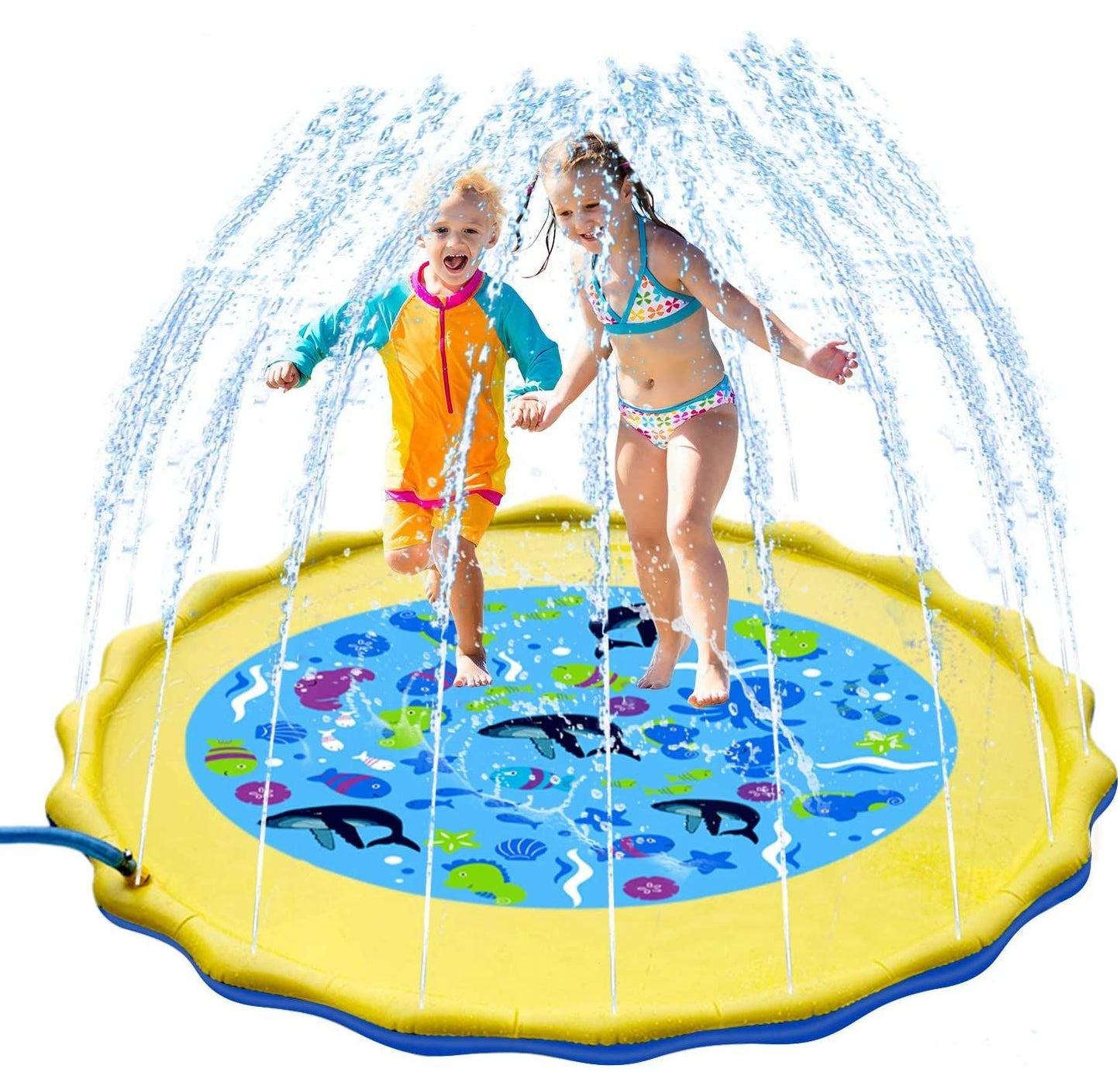 Kids Inflatable Sprinkler Backyard Splash Pad Mat