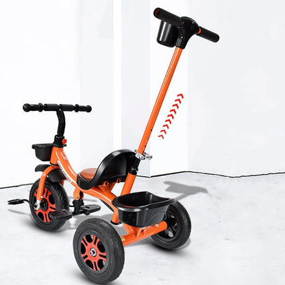 Foldable Compact Kids Three Wheel Push Tricycle Bike