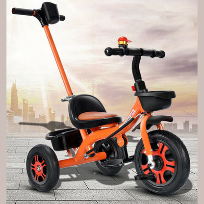 Foldable Compact Kids Three Wheel Push Tricycle Bike