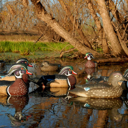 Full Body Motion Wood Duck Decoy 6 pack