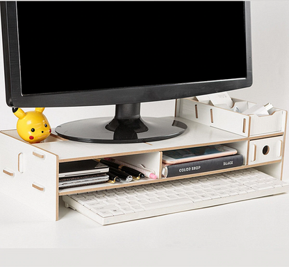 Computer Monitor Riser Mount Stand With Drawer