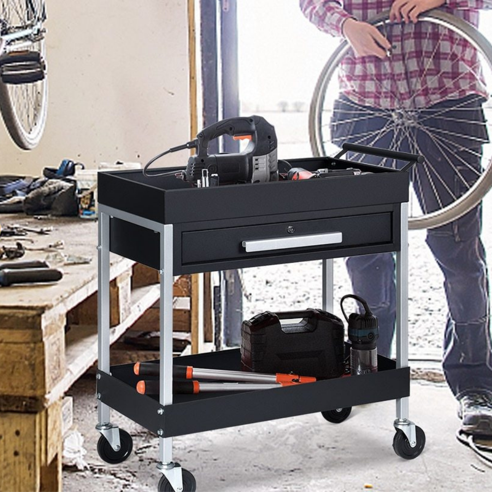 Heavy Duty Rolling Mobile Utility Tool Box Cart