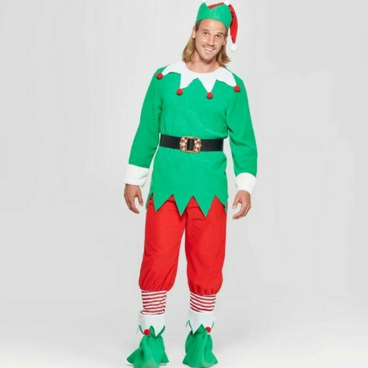 Christmas Fantasy Halloween Elf Adult Costume Outfit