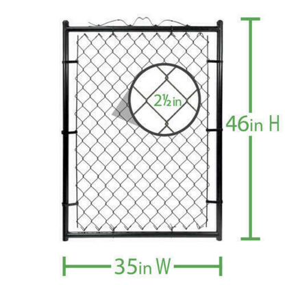 Large Heavy Duty Chain Link Black Metal Fence Gate 4' x 3'3"