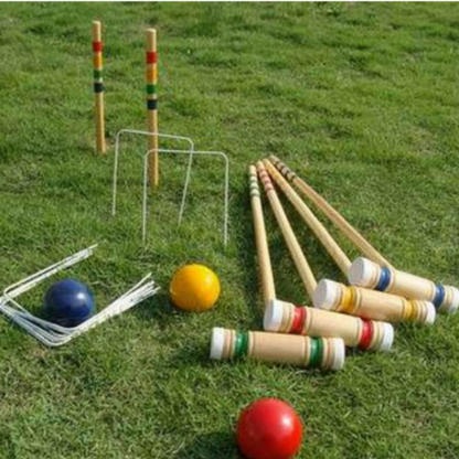 Premium Wooden Croquet 4 Players Game Set