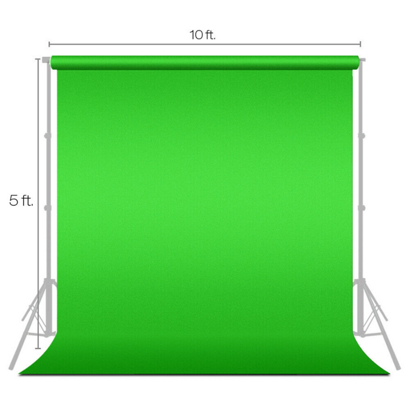 Portable Green Screen Backdrop 5ft x 10ft