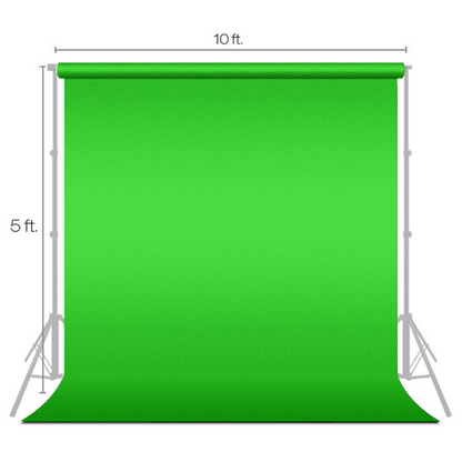 Portable Green Screen Backdrop 5ft x 10ft