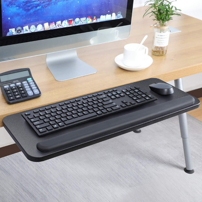 Premium Adjustable Under Desk Clamp On Keyboard Drawer Tray