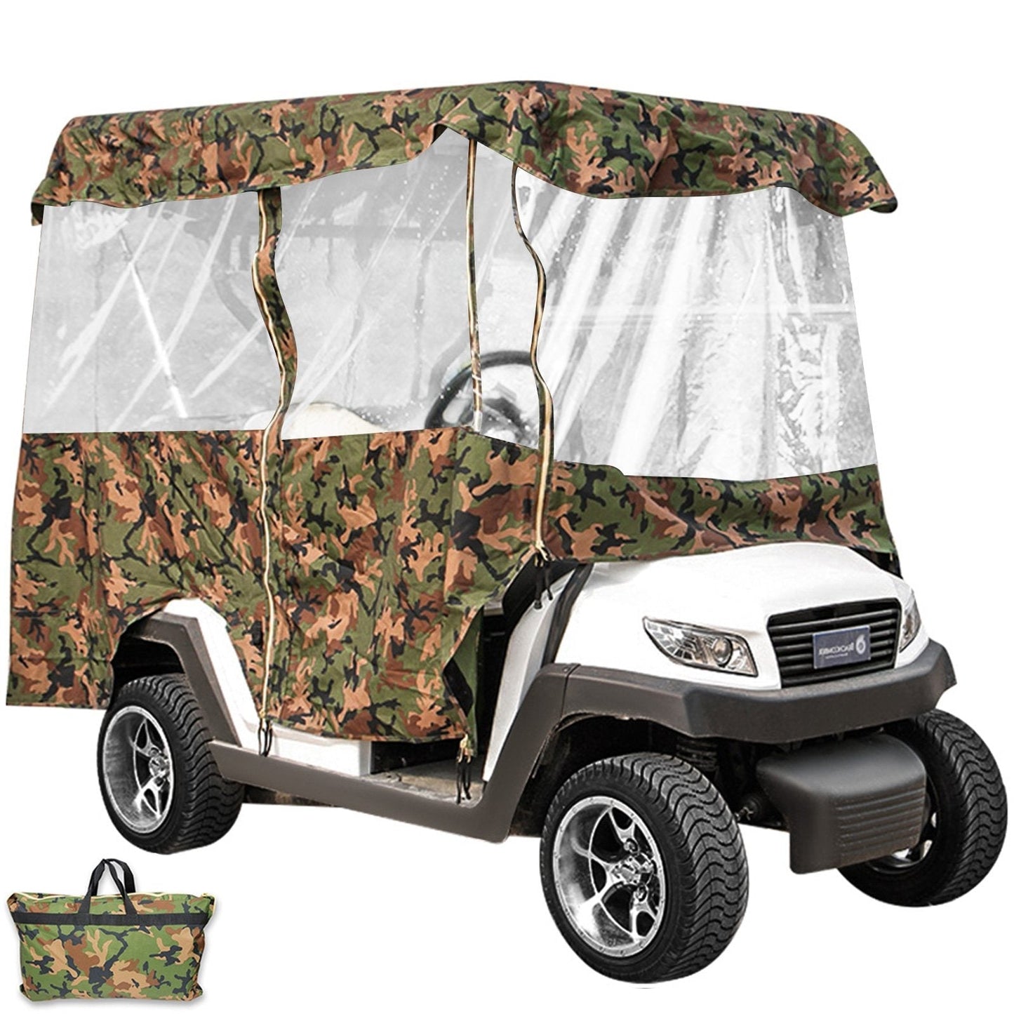 Ultimate Golf Club Cart Enclosure Rain Cover With Doors