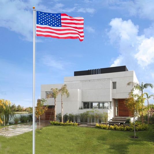 Heavy Duty Aluminum 25FT Telescoping Home Flagpole Kit