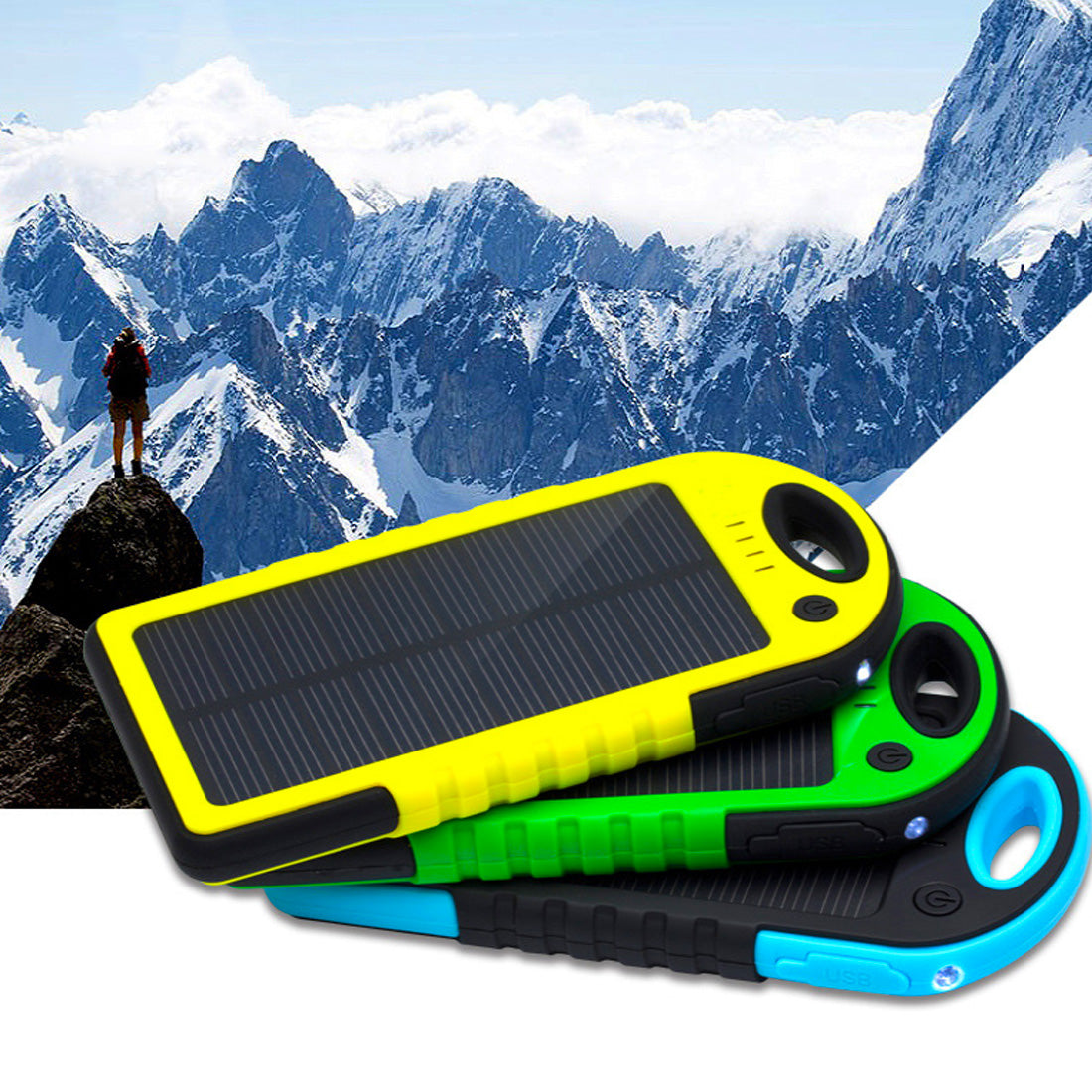 Portable Solar Powered Cell Phone Battery Charger