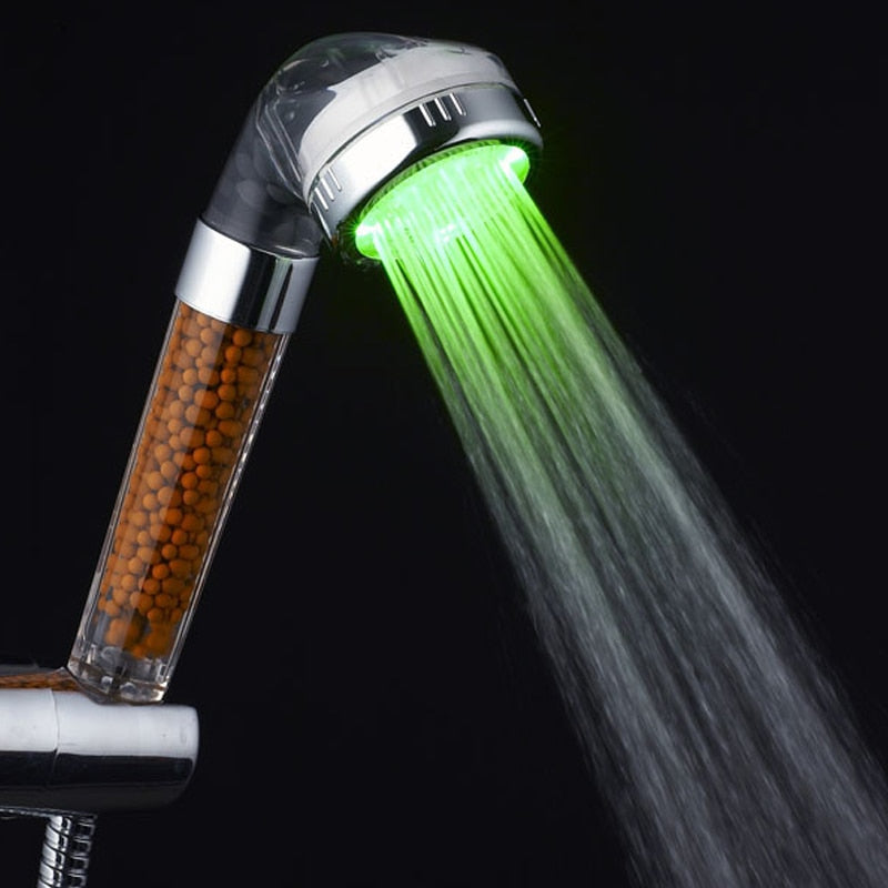 LED High Pressure Handheld Shower Head With Lights