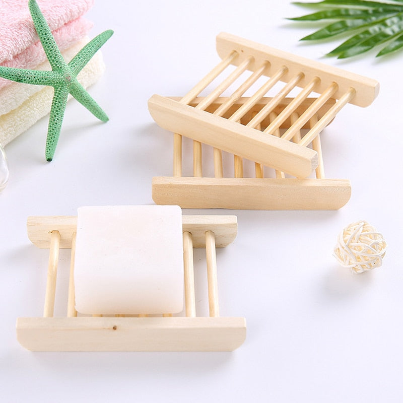 Wooden Shower Bar Soap Holder Dish