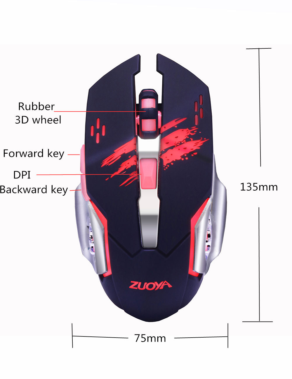 Wired Light RGB PC Gaming Mouse