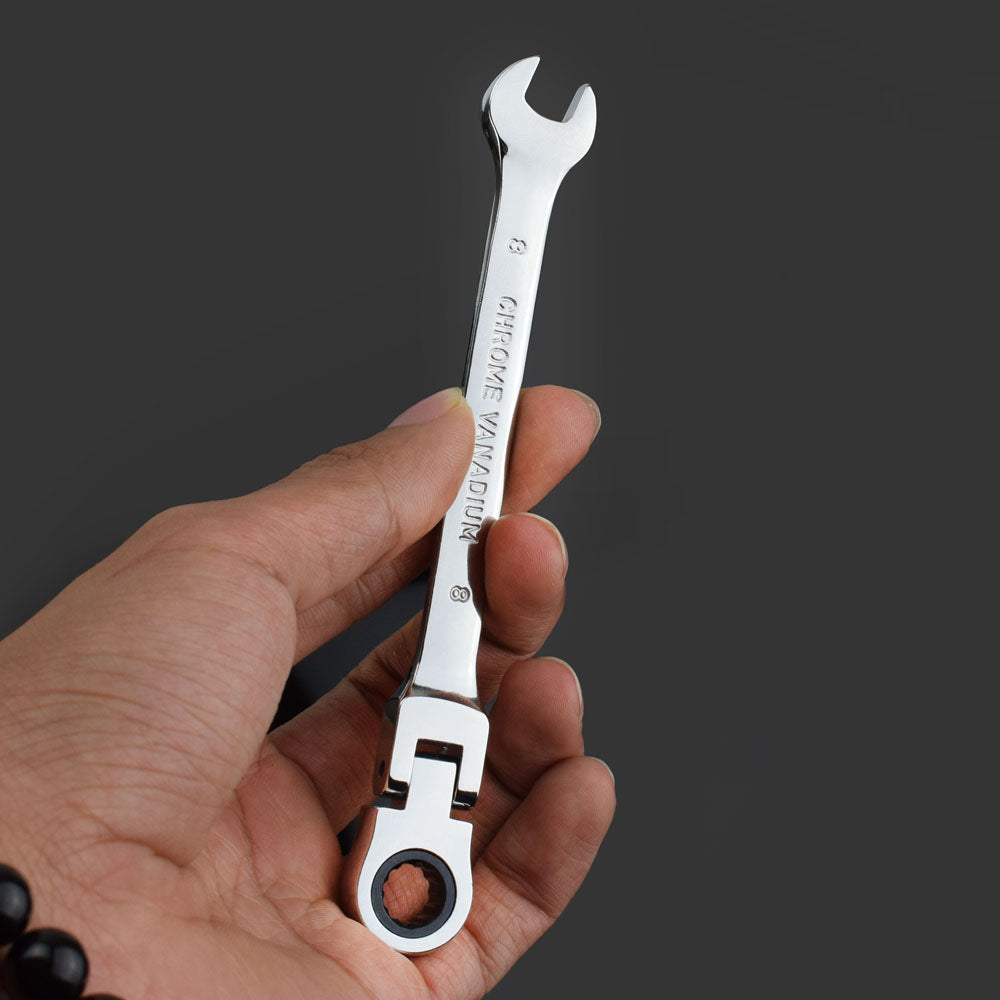 Flex Head Ratcheting Metric Wrench Set