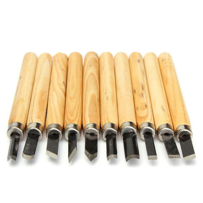 Wood Carving Chisel Knife Set 10 Pcs