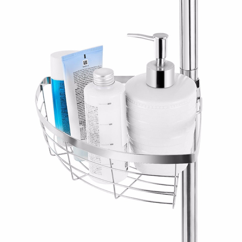 Tension Pole Standing Corner Shower Caddy