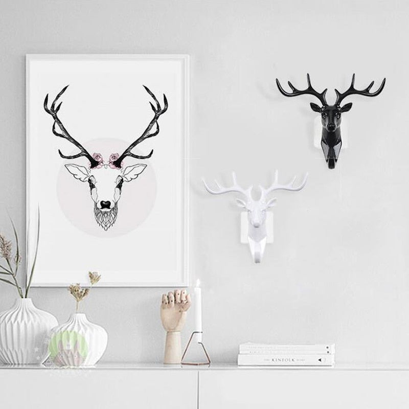 Deer Head Key Holder Hooks For Wall