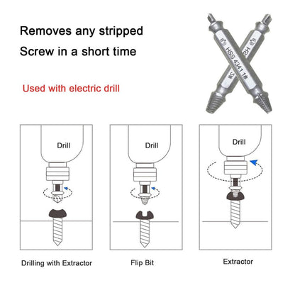 Screw and Broken Bolt Extractor Set