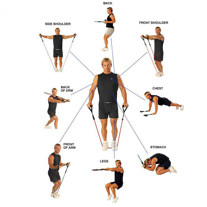 Workout Exercise Resistance Bands Set For Arms/Legs.