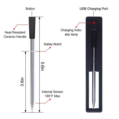 Wireless Digital Bluetooth Meat BBQ Thermometer