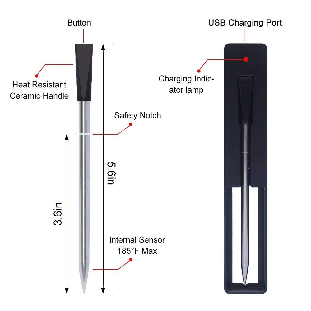 Wireless Digital Bluetooth Meat BBQ Thermometer