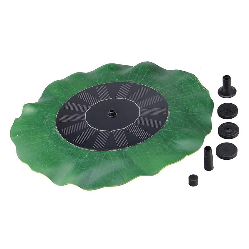 Solar Powered Leaf Shaped Garden Bird Bath Water Fountain Pump