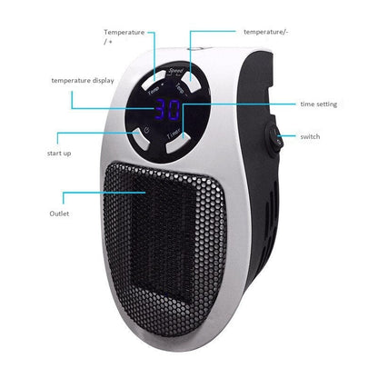 Small Portable Quiet Space Heater Energy Efficient