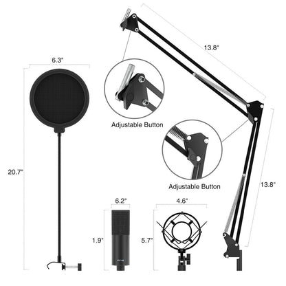 Premium USB Recording Studio Recording Microphone