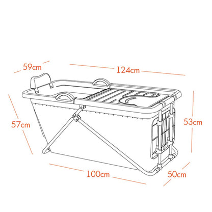 Portable Stand Alone Foldable Bathtub Spa