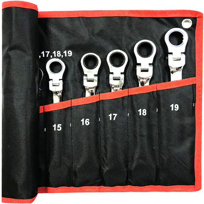 Flex Head Ratcheting Metric Wrench Set