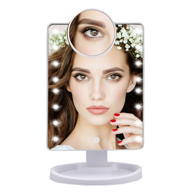 Lighted Magnifying Makeup Mirror Countertop Vanity 10X