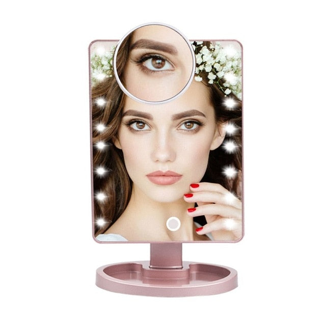 Lighted Magnifying Makeup Mirror Countertop Vanity 10X