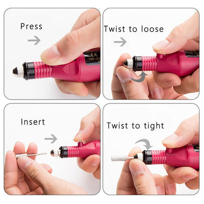 Portable Electric Nail File Drill Machine Kit.