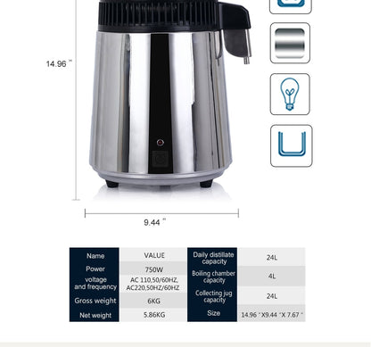 Home Water Distiller Countertop Machine