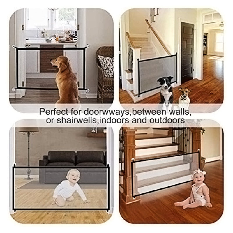 Retractable Stairs Baby Safety Gate