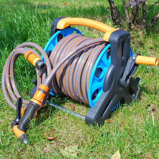 Premium Retractable Garden Water Hose Holder Reel