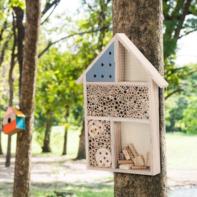 Natural Wooden Bee Hive Box House