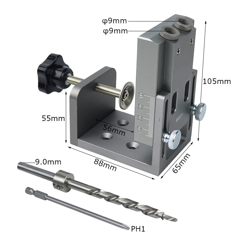 Pocket Hole Screw Joinery Drill Guide Kit