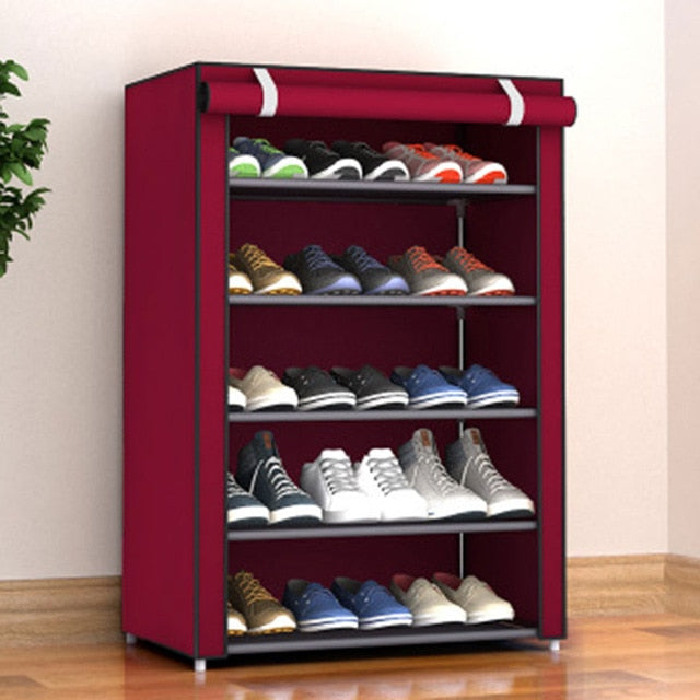 Spacious Shoe Storage Cabinet Organizer Cubby Stackable Rack