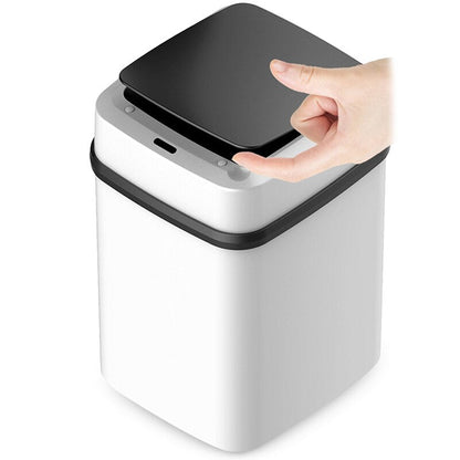 Automatic Motion Sensor Kitchen Trash Can With Lid Touchless