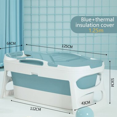 Portable Adult Foldable Bathtub Collapsible Stand Alone Spa