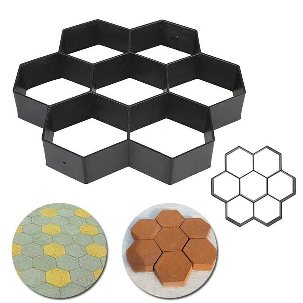 Concrete Paving Stepping Stone Path Molds 7 Piece