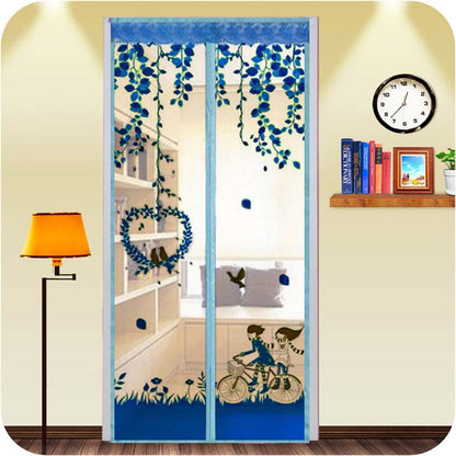 Colorful Magnetic Mesh Screen Doorway Mosquito Net